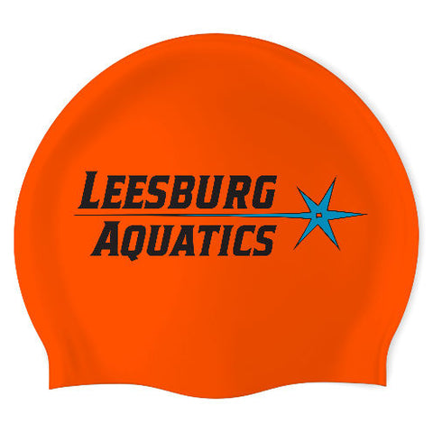 Leesburg Aquatics - Swimoutlet PO26495558 (ORG/02) - Wrinkle-Free Silicone Swimming Cap