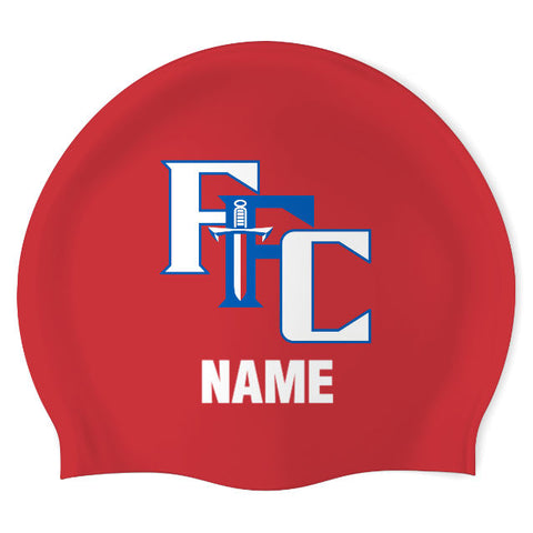 Fountain-Fort Carson HS Swim Team - Swimoutlet PO38232 (RED/02/P) - Wrinkle-Free Silicone Swimming Cap