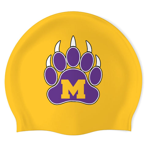 Monett High School - Swimoutlet PO25333506 (YEL/03) - Wrinkle-Free Silicone Swimming Cap