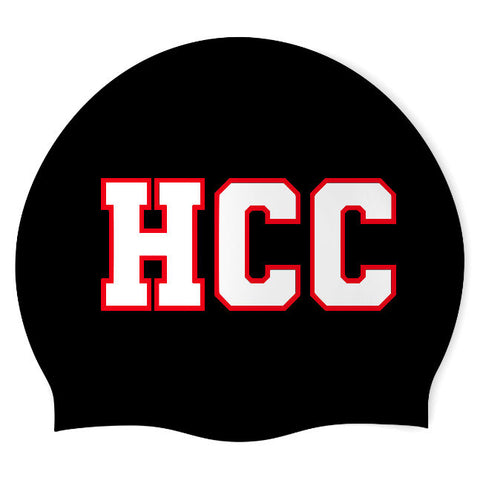Hallbrook Hurricanes - Swimoutlet PO73152 (BLK/02) - Wrinkle-Free Silicone Swimming Cap