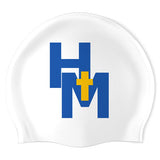 Hanson Memorial High School Swim Team - Swimoutlet PO 26592401 (WHT/02) - Wrinkle-Free Silicone Swimming Cap