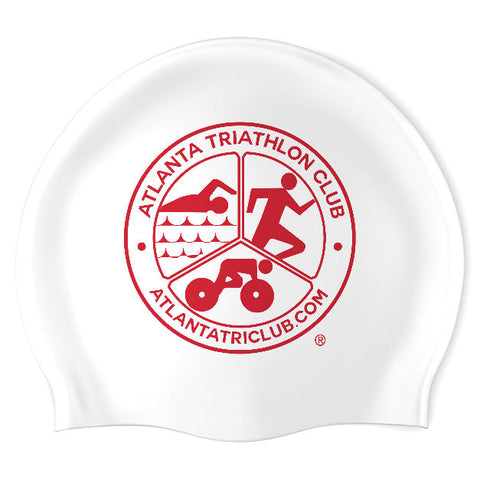 Atlanta Tri Club - Swimoutlet PO25957220 (WHT/04) - Wrinkle-Free Silicone Swimming Cap
