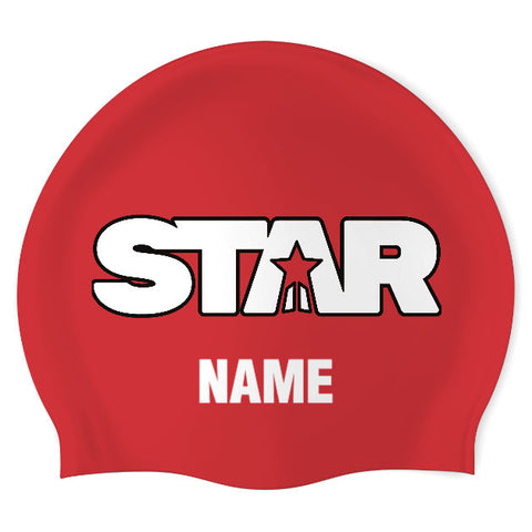 STAR Swimming - Swimoutlet PO26430142 (RED/02/P) - Wrinkle-Free Silicone Swimming Cap