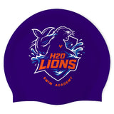 H20 Lions Swim Academy - Swimoutlet PO26526625 (PUR/03) - Wrinkle-Free Silicone Swimming Cap