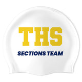 Turlock Bulldog Aquatic Boosters - Swimoutlet PO26039387 (WHT/02) - Wrinkle-Free Silicone Swimming Cap