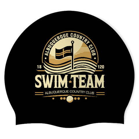 Albuquerque Country Club - Swimoutlet PO76343 (BLK/02) - Wrinkle-Free Silicone Swimming Cap
