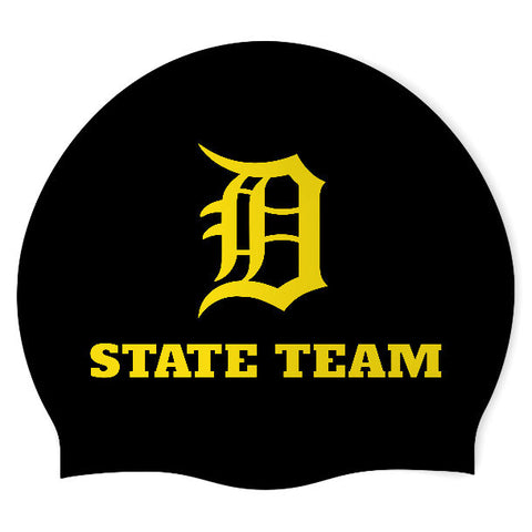 De Soto High School - Swimoutlet PO225885307(BLK/01) - Wrinkle-Free Silicone Swimming Cap