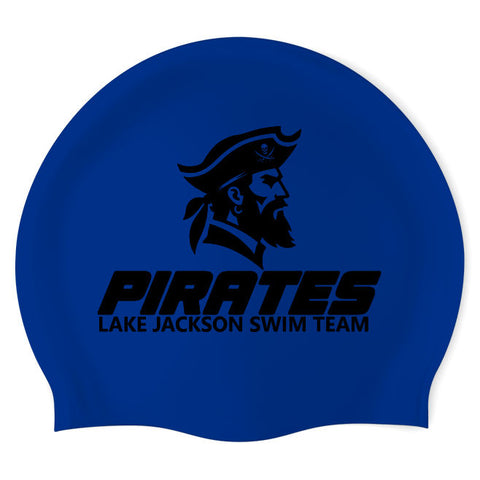 Lake Jackson Swim Team - Swimoutlet POSO17876725 (RBL/01) - Wrinkles Free Silicone Swimming Cap