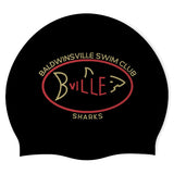 Baldwinsville Sharks - Swimoutlet PO59236 (BLK/02) - Wrinkle-Free Silicone Swimming Cap