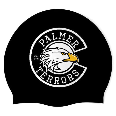 William J Palmer HS- Swimoutlet PO25962118 (BLK/02) - Wrinkle-Free Silicone Swimming Cap