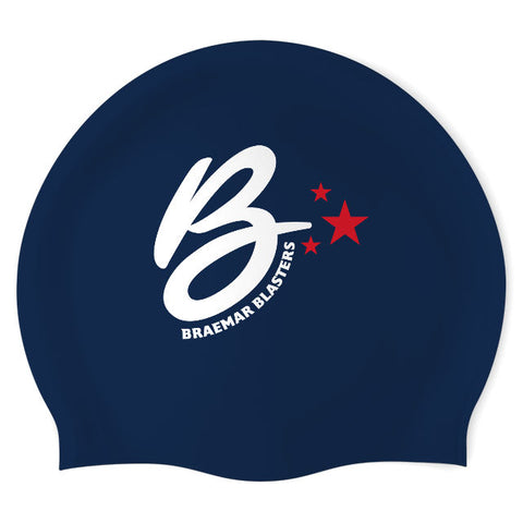 Braemar Blasters Swim Team - Swimoutlet PO72586 (NBL/02) - Wrinkles Free Silicone Swimming Cap