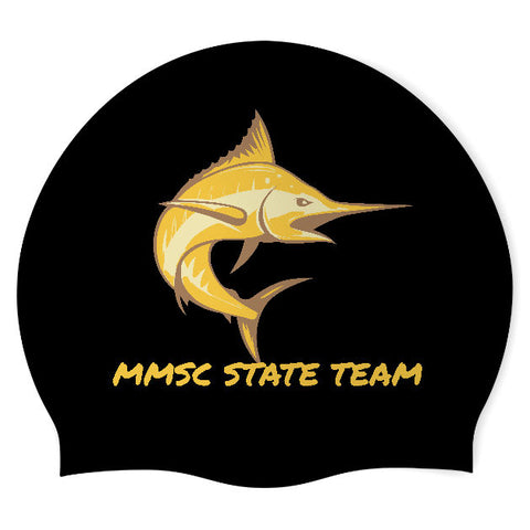MMSC State Team - Swimoutlet PO (BLK/03) - Wrinkle-Free Silicone Swimming Cap