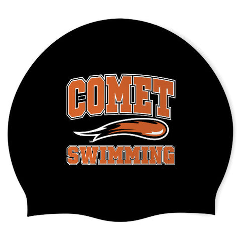 Charles City YMCA - Swimoutlet PO25748703 (BLK/02) - Wrinkle-Free Silicone Swimming Cap