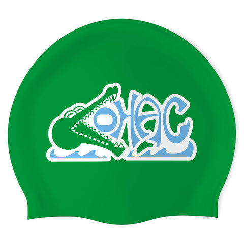 Orchard Hills Athletic Club Gators - Swimoutlet PO26205557 (KEL/02) - Wrinkle-Free Silicone Swimming Cap