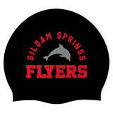 Siloam Springs Flyers - Swimoutlet PO2943-0140 (BLK/02) - Wrinkle-Free Silicone Swimming Cap
