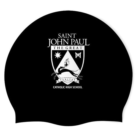 St. John Paul the Great Catholic HS - Swimoutlet PO77014 (BLK/01) - Wrinkle-Free Silicone Swimming Cap