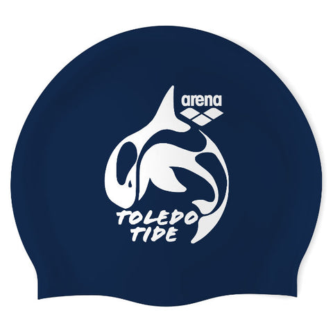 Toledo Tidal Wave Swim Team - Swimoutlet PO25454862 (NBL/01) - Wrinkle-Free Silicone Swimming Cap
