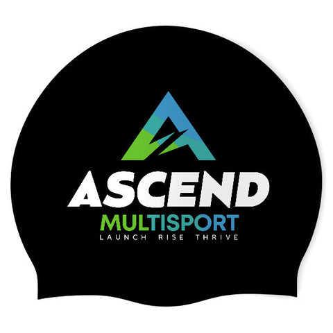 Ascend Multisport - Swimoutlet PO26101750 (BLK/04) - Wrinkle-Free Silicone Swimming Cap