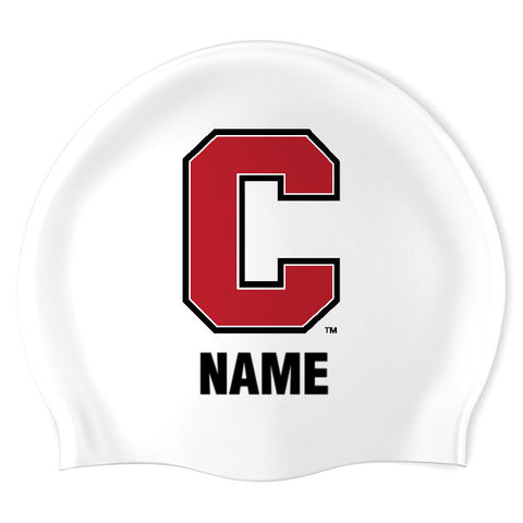 C Logo - Swimoutlet PO25906173 (WHT/02/P) - Wrinkle-Free Silicone Swimming Cap