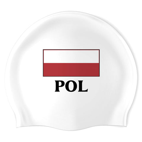 POL - Swimoutlet PO25670710 (WHT/02) - Wrinkle-Free Silicone Swimming Cap