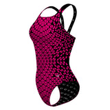 Black/ Pink Geometry Classic Strap - Classic Strap Swimsuit