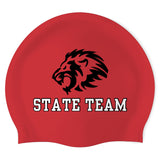 Lansing High School - Swimoutlet - 25282373 (RED_02) - Wrinkle-Free Silicone Swimming Cap