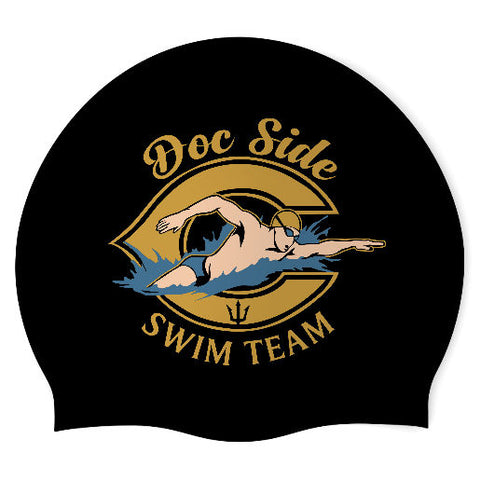 Dockside Swim - Swimoutlet PO 26592581 (BLK/03) - Wrinkle-Free Silicone Swimming Cap