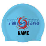Twin Creeks Twisters - Swimoutlet PO78974 (LIB/02/P) - Wrinkle-Free Silicone Swimming Cap