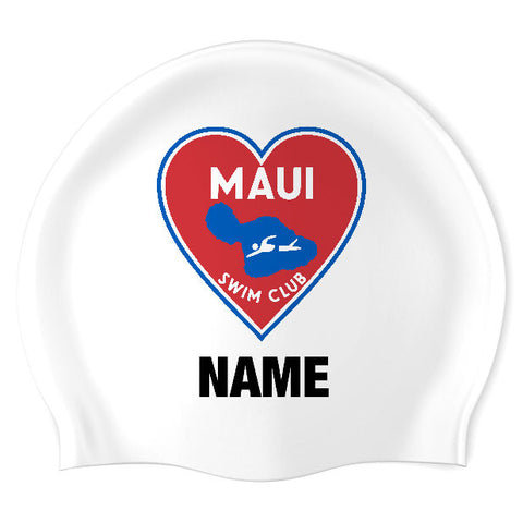Maui Swim Club - Swimoutlet PO25160425 (WHT/02/P) - Wrinkle-Free Silicone Swimming Cap