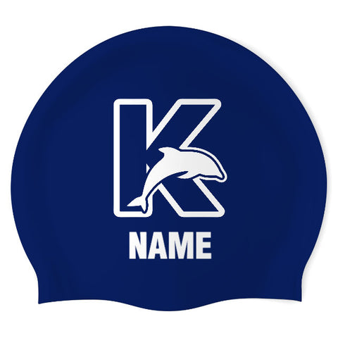 Kutztown Dolphins - Swimoutlet PO26227136 (NBL/01/P) - Wrinkle-Free Silicone Swimming Cap