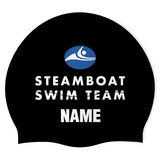 Steamboat Springs Swim Team - Swimoutlet PO25710662 (BLK/02/P) - Wrinkle-Free Silicone Swimming Cap