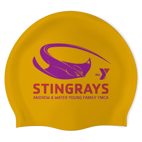 Young Family YMCA Stingrays - Swimoutlet PO63054 (MGL/02) - Wrinkle-Free Silicone Swimming Cap