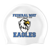 Federal Way High - Swimoutlet PO25656131 (WHT/03) - Wrinkle-Free Silicone Swimming Cap
