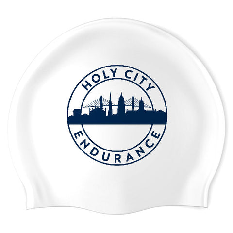 Holy City Endurance - Swimoutlet PO25910204 (WHT/01) - Wrinkle-Free Silicone Swimming Cap