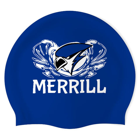 Merrill Aqua Jays Swim Club - Swimoutlet PO22324 (RBL/02) - Wrinkle-Free Silicone Swimming Cap