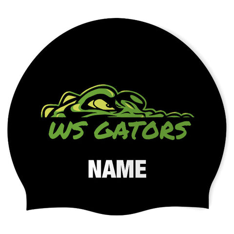Warm Springs Gators - Swimoutlet PO67939 (BLK/02/P) - Wrinkle-Free Silicone Swimming Cap