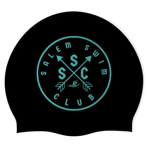 Salem Swim Club - Swimoutlet PO25773808 (BLK/01) - Wrinkle-Free Silicone Swimming Cap