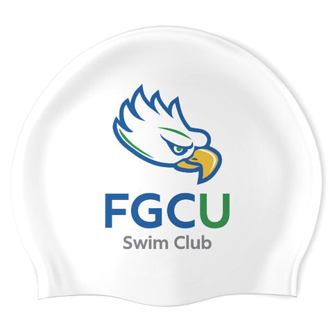 FGCU Swim Club - Swimoutlet PO25502901 (WHT/04) - Wrinkle-Free Silicone Swimming Cap
