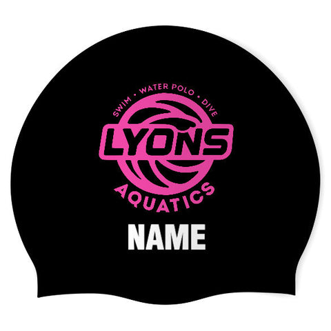 Lyons Aquatics - Swimoutlet PO43398 (BLK/01/P) - Wrinkle-Free Silicone Swimming Cap