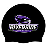 Riverside HS Swim Team - Swimoutlet PO25567729 (BLK/03) - Wrinkle-Free Silicone Swimming Cap