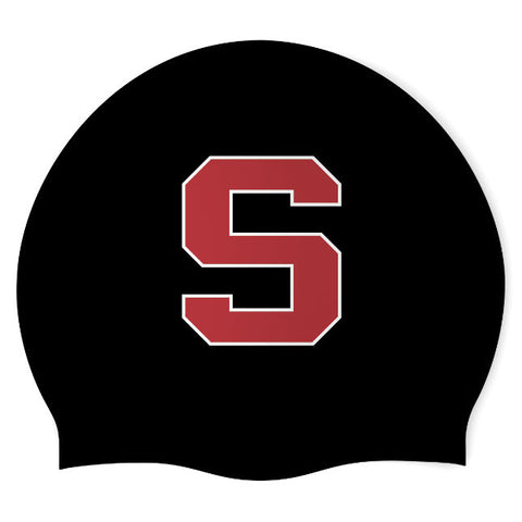 Searcy Public - Swimoutlet PO25422274 (BLK/02) - Wrinkle-Free Silicone Swimming Cap