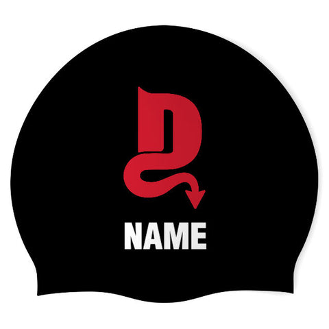 Marinwood Waterdevils - Swimoutlet PO26188513 (BLK/01/P) - Wrinkle-Free Silicone Swimming Cap