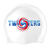 Twin Creeks Twisters - Swimoutlet PO78974 (WHT/03) - Wrinkle-Free Silicone Swimming Cap