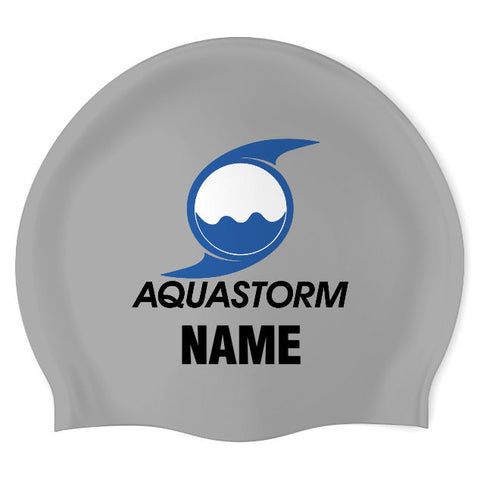AquaStorm - Swimoutlet PO58690 (MSI/03/P) - Wrinkle-Free Silicone Swimming Cap