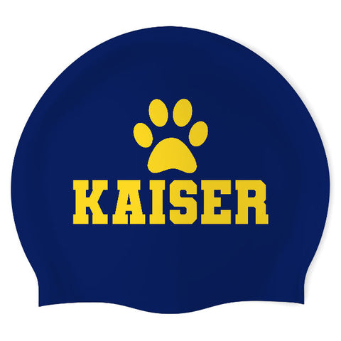 Kaiser HS Cougars - Swimoutlet PO79004 (NBL/01) - Wrinkle-Free Silicone Swimming Cap