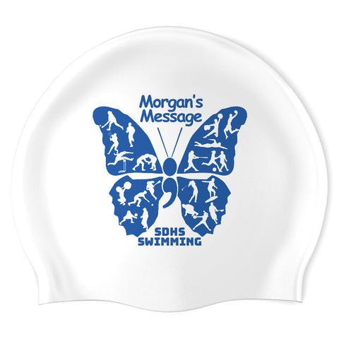 SDHS Swimming - Swimoutlet PO25679822 (WHT/01) - Wrinkle-Free Silicone Swimming Cap