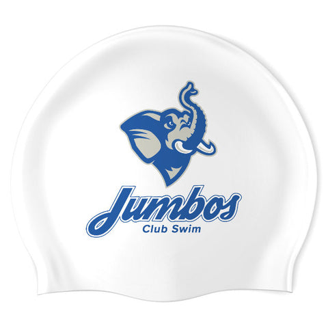 Jumbos Swim Club - Swimoutlet PO26141366 (WHT/02) - Wrinkle-Free Silicone Swimming Cap