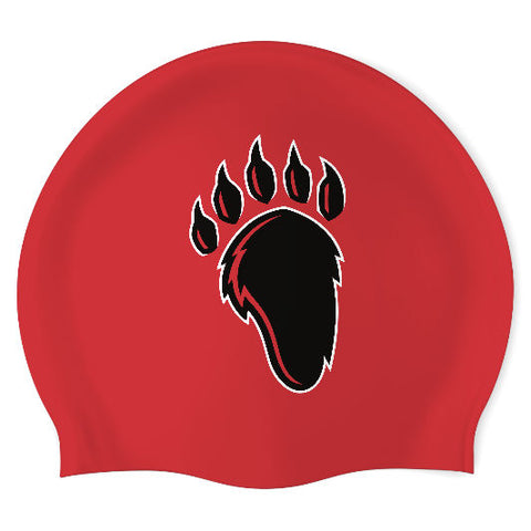 Lake Forest College Swimming - Swimoutlet 26551233 (RED/02) - Wrinkle-Free Silicone Swimming Cap