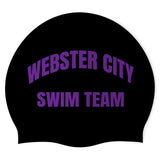 City of Webster - Swimoutlet PO26225605 (BLK/01) - Wrinkle-Free Silicone Swimming Cap