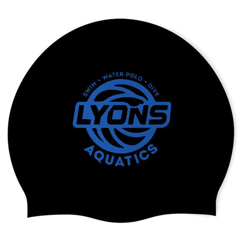 Lyons Aquatics - Swimoutlet PO43398 (BLK/01) - Wrinkle-Free Silicone Swimming Cap